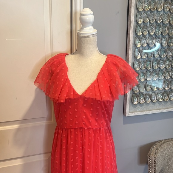 NWT Tuckernuck Giselle Gown Pink Tulle in Poppy Pink size Medium - Picture 7 of 13